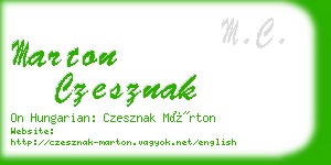 marton czesznak business card